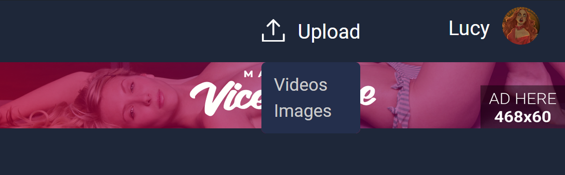 PornX Upload Menu