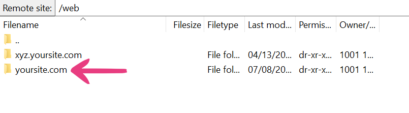 FileZilla Domain Folders