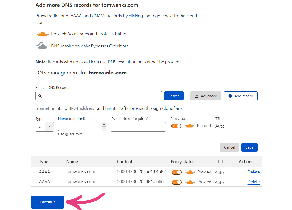 How To Set Up CloudFlare - 06 CloudFlare DNS Records Filled