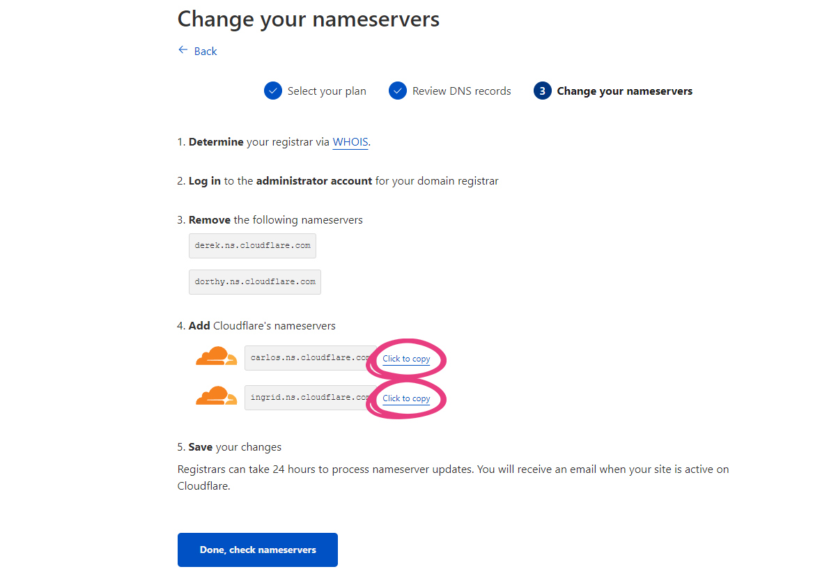 How To Set Up CloudFlare - 07 CloudFlare Nameservers