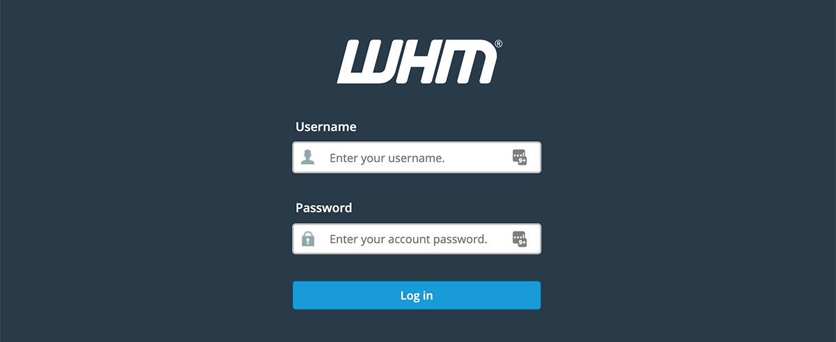 cPanel Credentials - 02 WHM Log In