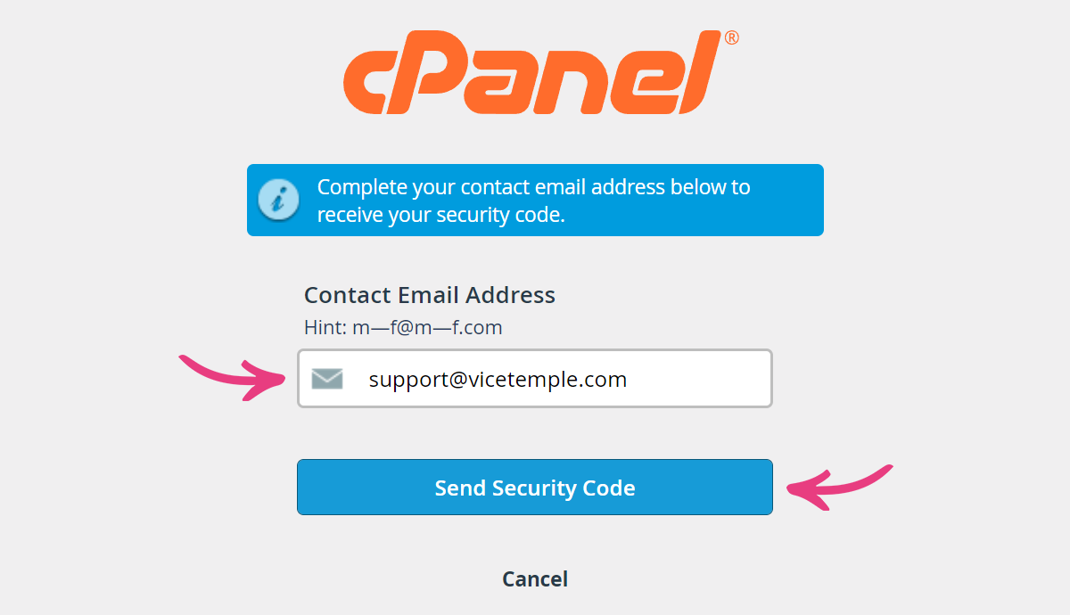 cPanel Credentials - 12 cPanel Contact Email Address
