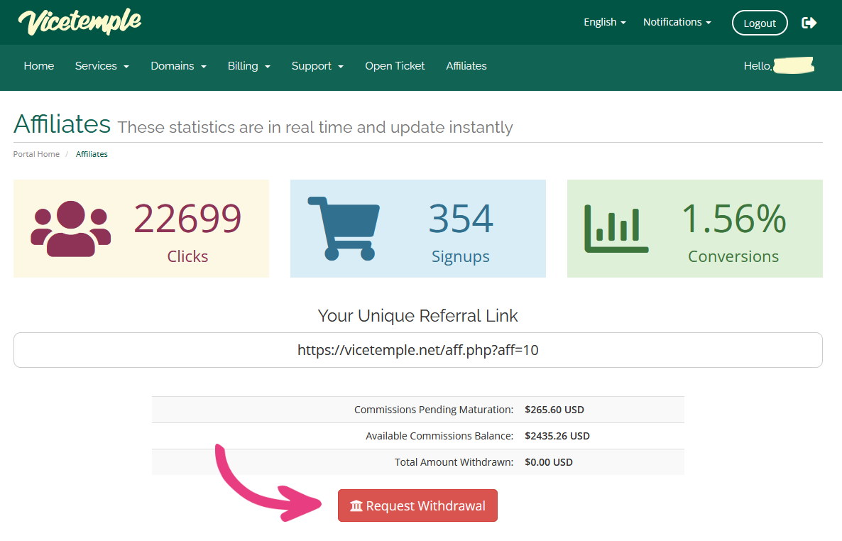 Withdraw Affiliate Earnings (2)