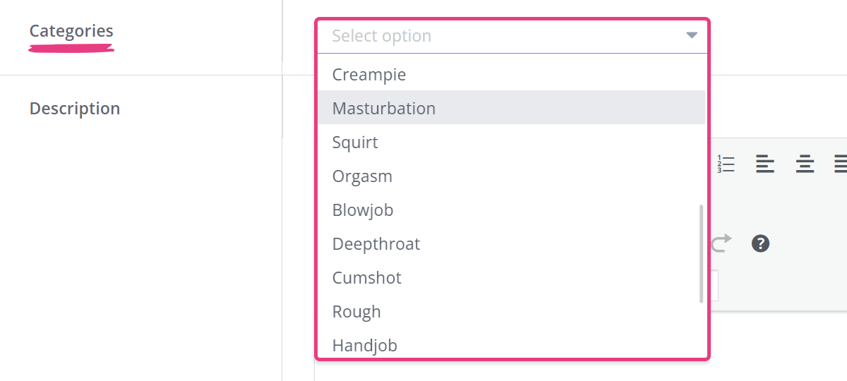 ModelX Video Categories