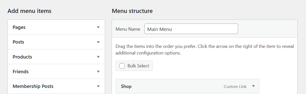 Edit Menu ModelX - 05 Sections