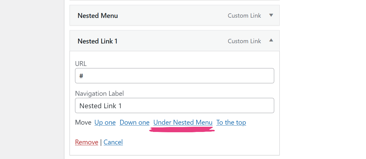 Edit Menu ModelX - 14 Move Link