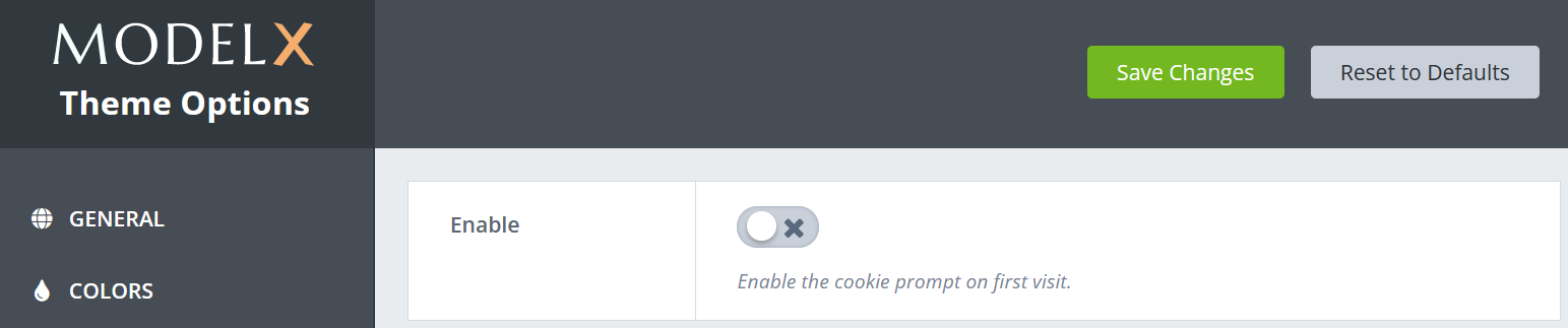 Disabled Cookie Policy