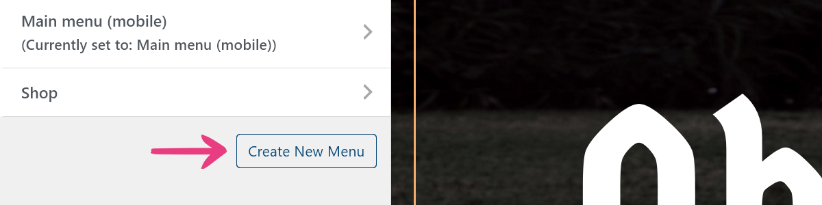 WordPress Create New Menu