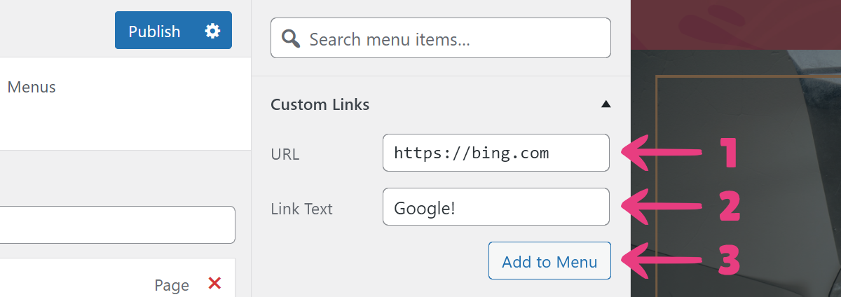 WordPress Add Custom Link