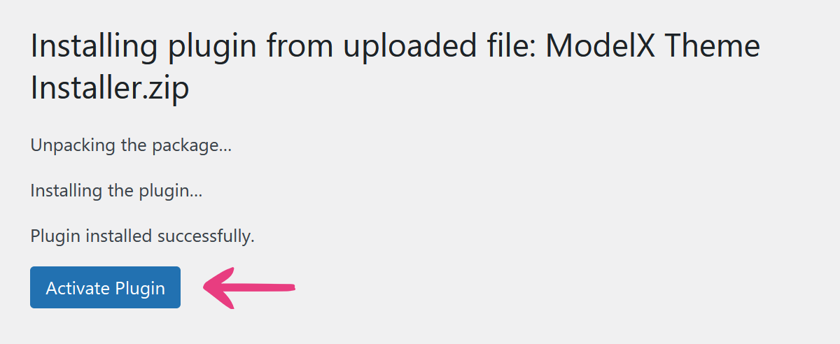 ModelX Activate Plugin