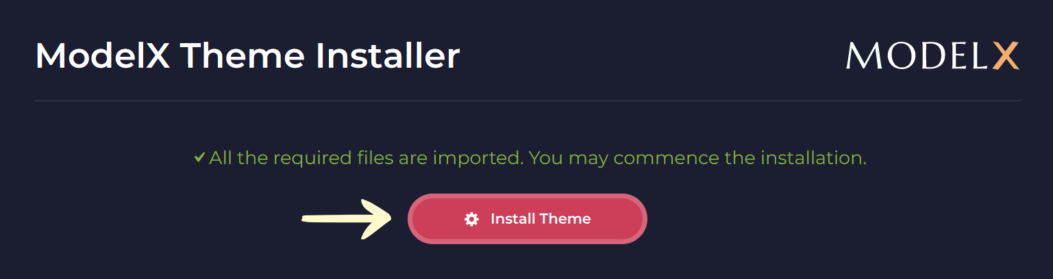 ModelX Install Theme