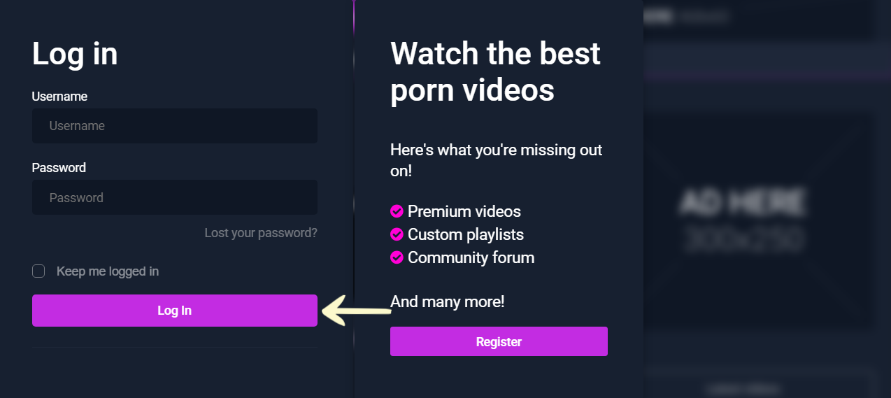 PornX - Log In