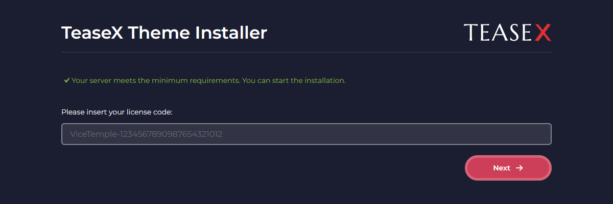 TeaseX Theme Installer
