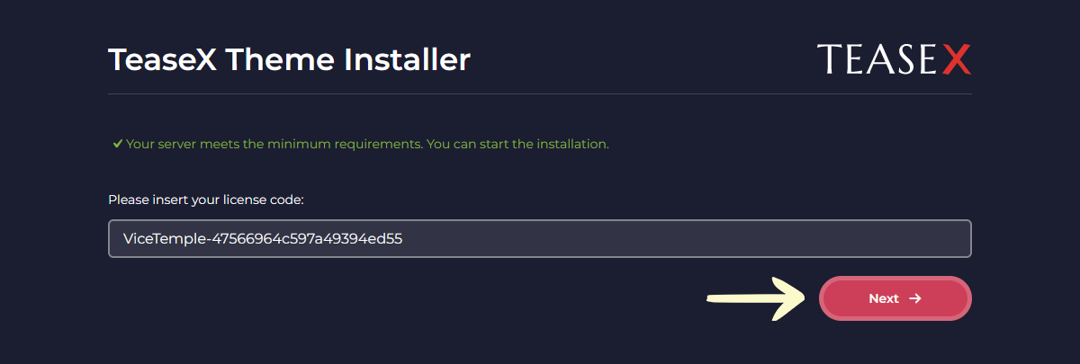 TeaseX Theme Installer Next