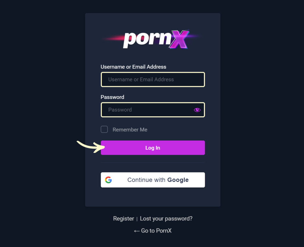 How To Log Into Your Pornx Website Vicetemple